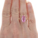 Yellow Gold Lab-Created Pink Sapphire Cocktail Solitaire Ring - 10k Marq 2.39ct Yellow Gold Lab-Created Pink Sapphire Cocktail Solitaire Ring - 10k Marq 2.39ct