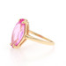 Yellow Gold Lab-Created Pink Sapphire Cocktail Solitaire Ring - 10k Marq 2.39ct Yellow Gold Lab-Created Pink Sapphire Cocktail Solitaire Ring - 10k Marq 2.39ct