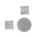 White Gold Pave Diamond Lg Cluster Stud Earrings 10k Single Cut 1.00ctw Square