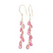 Yellow Gold Rubellite Dangle Earrings - 14k Briolette Pierced Yellow Gold Rubellite Dangle Earrings - 14k Briolette Pierced