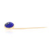 Yellow Gold Lapis Lazuli Stickpin - 14k Oval Cabochon Bezel Set Solitaire Yellow Gold Lapis Lazuli Stickpin - 14k Oval Cabochon Bezel Set Solitaire