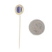 Yellow Gold Lapis Lazuli Stickpin - 14k Oval Cabochon Bezel Set Solitaire Yellow Gold Lapis Lazuli Stickpin - 14k Oval Cabochon Bezel Set Solitaire