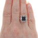 White Gold Onyx Diamond Vintage Ring - 14k Oval Cabochon