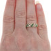 Yellow Gold Emerald Diamond Cluster Band -14k Round .42ctw Diagonal Stripes Ring Yellow Gold Emerald Diamond Cluster Band -14k Round .42ctw Diagonal Stripes Ring