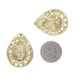 Yellow Gold Pave Diamond Large Cluster Stud Earrings - 14k Rd 2.50ctw Teardrop