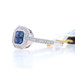 EFFY Sapphire Diamond Cluster Halo Ring - White Gold 14k Specialty Cut 1.05ctw EFFY Sapphire Diamond Cluster Halo Ring - White Gold 14k Specialty Cut 1.05ctw