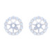 White Gold Diamond Halo Earring Enhancers - 14k Round 1.12ctw Stud Jackets