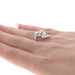 White Gold Diamond Retro Cluster Cocktail Ring 14k Transition .32ctw Ribbon Loop