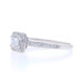 White Gold Diamond Halo Engagement Ring - 14k Princess .40ctw White Gold Diamond Halo Engagement Ring - 14k Princess .40ctw