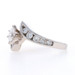 White Gold Diamond Bypass Engagement Ring - 14k Marquise .58ctw