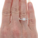 White Gold Diamond Cluster Halo Engagement Ring & Wedding Band -14k Round 2/3ctw