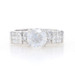 White Gold Diamond Engagement Ring - 18k Round Brilliant 1.95ctw Size 5 1/2
