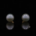 Yellow Gold Cultured Pearl Stud Earrings - 14k Pierced 8.5mm - 9mm
