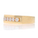 Yellow Gold Diamond Men's Angled Wedding Band - 14k Round .72ctw Channel Set
