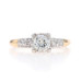 Yellow Gold Diamond Retro Engagement Ring - 14k European .58ctw