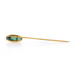 Yellow Gold Turquoise Edwardian Solitaire Stickpin - 14k Oval Cabochon Antique