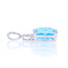 White Gold Blue Topaz Diamond Pendant 14k Cushion Checkerboard 3.98ctw Milgrain White Gold Blue Topaz Diamond Pendant 14k Cushion Checkerboard 3.98ctw Milgrain
