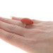 Yellow Gold Coral Vintage Cocktail Solitaire Ring - 18k Oval Cabochon Yellow Gold Coral Vintage Cocktail Solitaire Ring - 18k Oval Cabochon