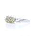 White Gold Zircon, Chrysoberyl, & Sapphire Cluster Ring - 14k Round Cut
