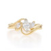 Yellow Gold Diamond All-In-One Engage Wed Ring 14k Marq.50ctw Three-Stone Bypass