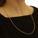 Yellow Gold Diamond Cut Rope Chain Necklace 24 1/2" - 14k Single Cut Diamond