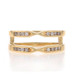 Yellow Gold Diamond Enhancer Wedding Band - 14k Round .26ctw Wrap Jacket Ring