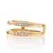 Yellow Gold Diamond Enhancer Wedding Band - 14k Round .26ctw Wrap Jacket Ring
