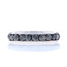 White Gold Black Diamond Eternity Wedding Band - 14k Rd 2.20ctw Sz 5 3/4 Treated