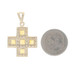 Yellow Gold Citrine & Cubic Zirconia Cross Pendant 14k Princess 2.07ctw Faith Yellow Gold Citrine & Cubic Zirconia Cross Pendant 14k Princess 2.07ctw Faith