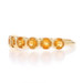 Yellow Gold Citrine Seven-Stone Band - 14k Round .70ctw Quatrefoil Ring