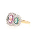Yellow Gold Spinel Tourmaline Diamond Art Deco Ring - 14k Oval 3.25ctw Vintage