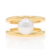 Yellow Gold Akoya Pearl Solitaire Ring - 18k Yellow Gold Akoya Pearl Solitaire Ring - 18k