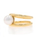 Yellow Gold Akoya Pearl Solitaire Ring - 18k Yellow Gold Akoya Pearl Solitaire Ring - 18k