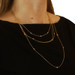 Yellow Gold Diamond Multistrand Necklace - 14k Round .12ctw Station Adjustable Yellow Gold Diamond Multistrand Necklace - 14k Round .12ctw Station Adjustable