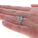 White Gold Tourmaline & Diamond Halo Ring - 14k Oval 1.57ctw GIA