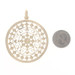 Yellow Gold Diamond Medallion Pendant - 14k Round 1.00ctw Milgrain Circle Yellow Gold Diamond Medallion Pendant - 14k Round 1.00ctw Milgrain Circle