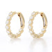 Yellow Gold Diamond Inside-Out Hoop Earrings 18k Round Brilliant 2.08ctw Pierced