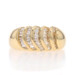 Yellow Gold Diamond Cluster Band - 14k Baguette .50ctw Fan Ring Sz 6