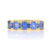Yellow Gold Sapphire Five-Stone Band - 18k Round 2.69ctw Ring Yellow Gold Sapphire Five-Stone Band - 18k Round 2.69ctw Ring