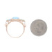 Rose Gold Lab-Created Opal Ring - 14k Round Cabochon 1.11ctw Bezel Set Rose Gold Lab-Created Opal Ring - 14k Round Cabochon 1.11ctw Bezel Set