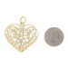 Yellow Gold Floral Scrollwork Heart Pendant - 14k Love Italy Yellow Gold Floral Scrollwork Heart Pendant - 14k Love Italy