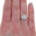 White Gold Diamond Cluster Cocktail Halo Ring - 14k Single Cut & Baguette 1/4ctw