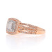 Rose Gold Diamond Double Halo Engagement Ring - 10k Princess & Single Cut 1/2ctw Rose Gold Diamond Double Halo Engagement Ring - 10k Princess & Single Cut 1/2ctw