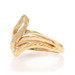 Yellow Gold Statement Bypass Ring - 10k Etched Yellow Gold Statement Bypass Ring - 10k Etched