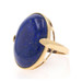 Yellow Gold Lapis Lazuli Cocktail Solitaire Ring - 14k Oval Cabochon Yellow Gold Lapis Lazuli Cocktail Solitaire Ring - 14k Oval Cabochon