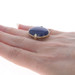Yellow Gold Lapis Lazuli Cocktail Solitaire Ring - 14k Oval Cabochon Yellow Gold Lapis Lazuli Cocktail Solitaire Ring - 14k Oval Cabochon