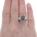 Platinum Black Diamond Engagement Ring & Wedding Band - Round 7.17ctw Treated