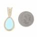 Yellow Gold Blue Topaz & Diamond Enhancer Pendant - 14k Pear 9.40ctw Yellow Gold Blue Topaz & Diamond Enhancer Pendant - 14k Pear 9.40ctw