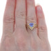Yellow Gold Tanzanite Diamond Ring - 14k Trillion 1.44ctw