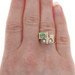 Yellow Gold Tsavorite Garnet & Diamond Bypass Ring - 14k Round .62ctw Abstract Yellow Gold Tsavorite Garnet & Diamond Bypass Ring - 14k Round .62ctw Abstract
